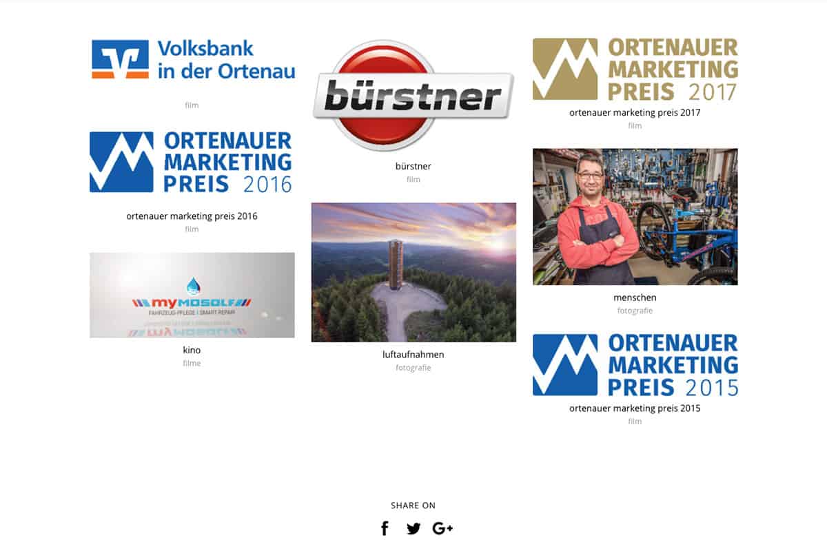 Wolf Productions alte Website Wolf productions Kundenlogos